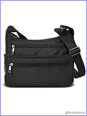 RFID Nylon Crossbody Bag Multi Pocket Travel Purse